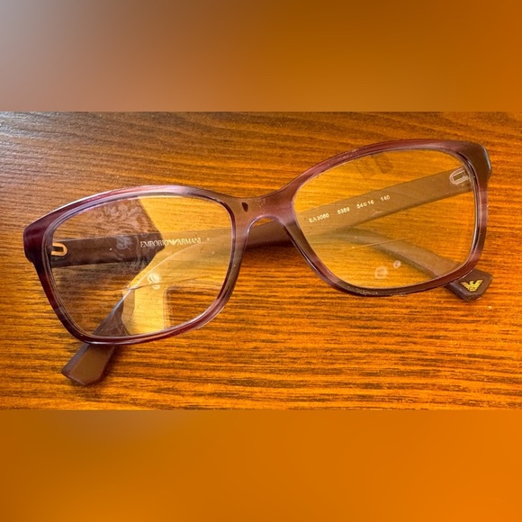 Emporio‎ Armani EA3060 Shiny Striped Violet Eyeglasses main image 5
